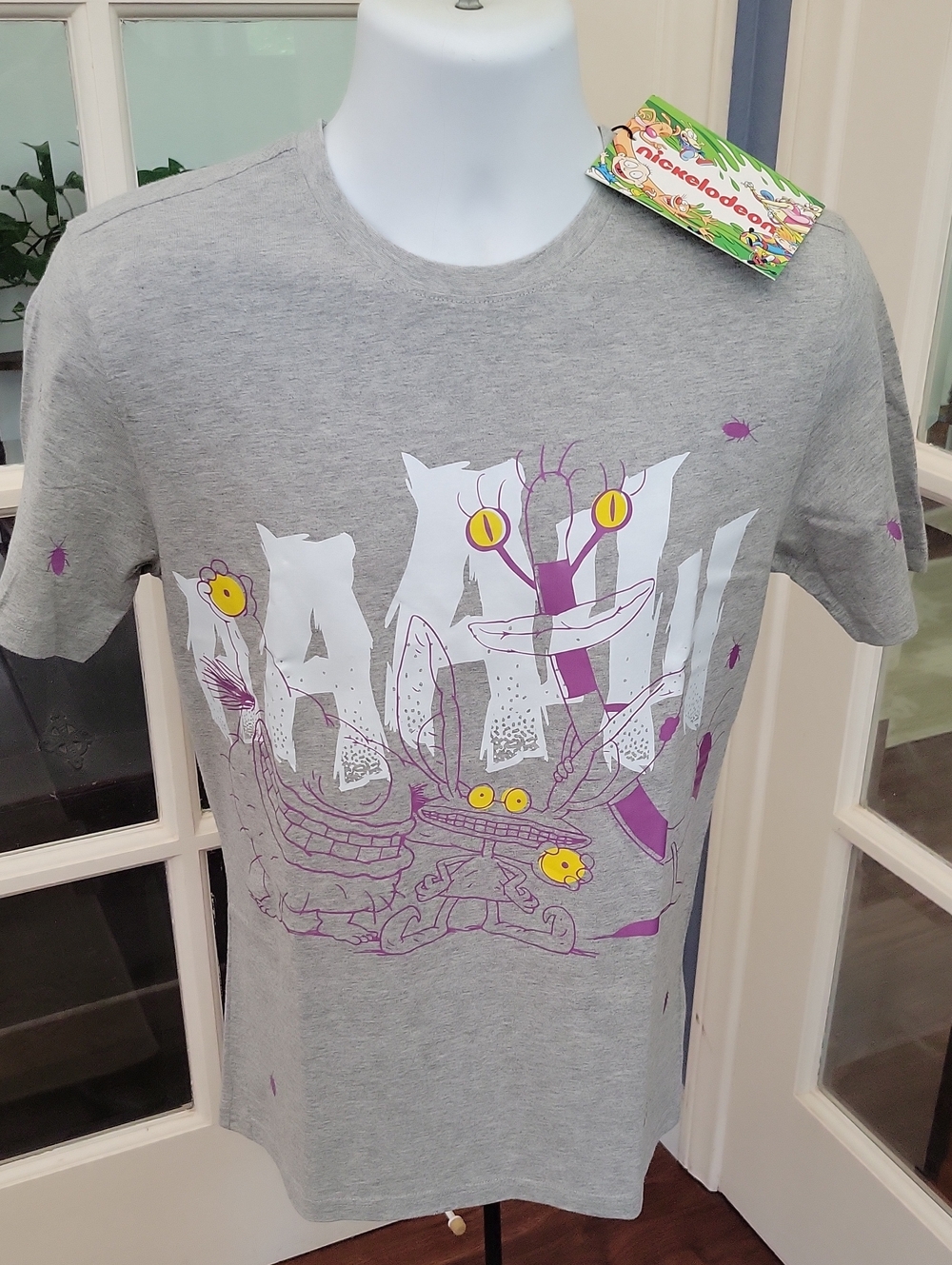 NWT -- NICKELODEON Men's Gray Short-Sleeve T-Shirt | Size: S
